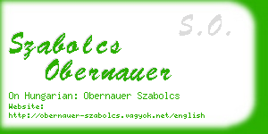 szabolcs obernauer business card